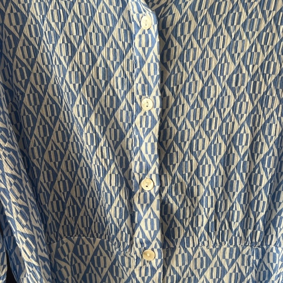 Free People Rillo Blue Cotton Beach Summer Shirtdress Size Medium NWT - Picture 6 of 11